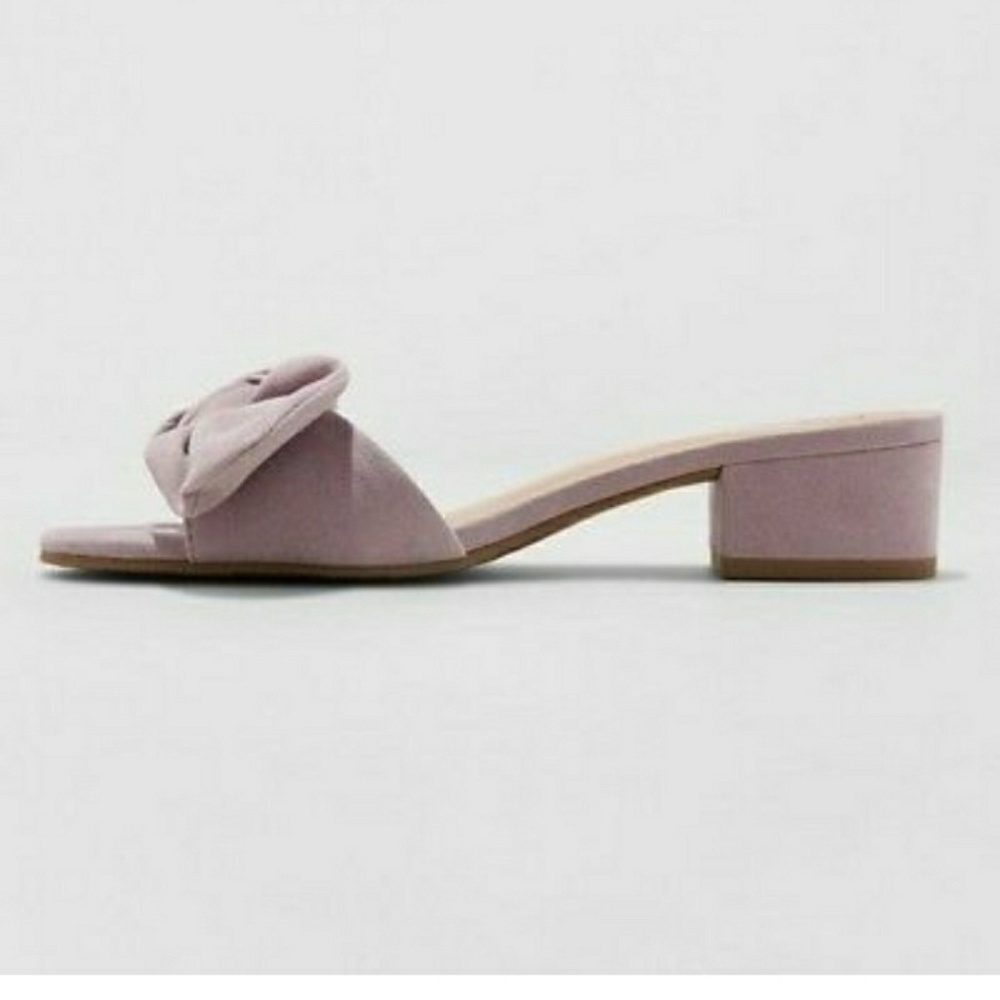Lavender bow knot heel sandals - Picture 3 of 3